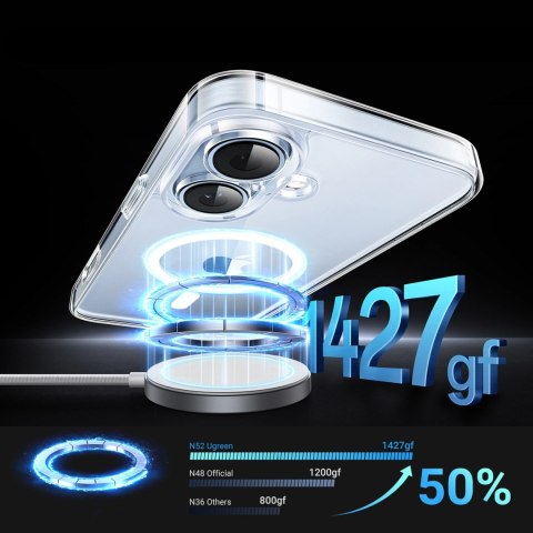 Etui Ugreen Classy Clear Magnetic na iPhone 16 Plus - przezroczyste