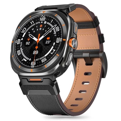 Pasek skórzany Tech-Protect Delta Pro do Samsung Galaxy Watch Ultra (47 mm) - czarny