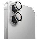 Szkło na aparat UNIQ Optix Aluminium Camera Lens Protector z aplikatorem na iPhone 16 / iPhone 16 Plus - srebrne