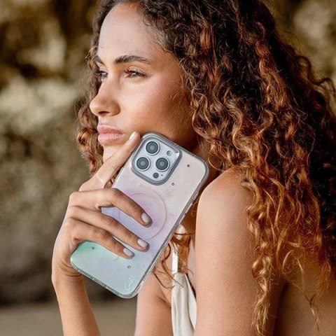 Etui UNIQ Coehl Celest Magnetic Charging na iPhone 16 Pro Max - opalizujące