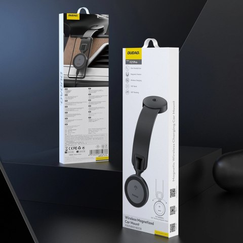 Ładowarka samochodowa Dudao F21 Pro 15W indukcyjna MagSafe - czarna