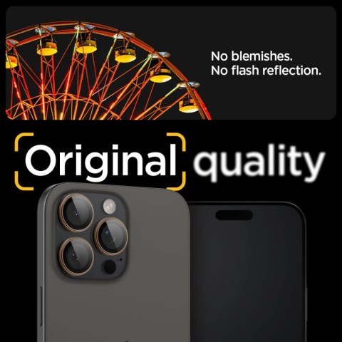 Osłona Aparatu Spigen Optik Pro GLAS.TR "EZ FIT" Camera Protector 2-PACK na iPhone 16 Pro / Pro Max - brązowa