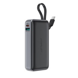 Powerbank Acefast M7-10000 PD30W z wbudowanym kablem - czarny