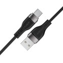 Kabel Acefast C11-04 USB-A - USB-C 3A 1,2 m w magnetycznym oplocie - czarny