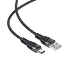 Kabel Acefast C11-04 USB-A - USB-C 3A 1,2 m w magnetycznym oplocie - czarny