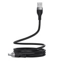 Kabel Acefast C11-04 USB-A - USB-C 3A 1,2 m w magnetycznym oplocie - czarny