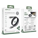 Kabel Acefast C11-04 USB-A - USB-C 3A 1,2 m w magnetycznym oplocie - czarny