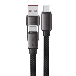 Kabel Acefast C13-04 USB-C - USB-A / USB-C 480Mb/s 3A 1.2m - czarny