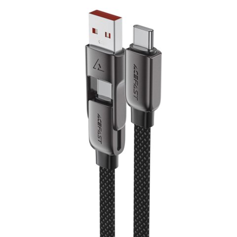 Kabel Acefast C13-04 USB-C - USB-A / USB-C 480Mb/s 3A 1.2m - czarny