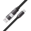 Kabel Acefast C13-04 USB-C - USB-A / USB-C 480Mb/s 3A 1.2m - czarny