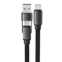 Kabel Acefast C13-05 USB-C - USB-A / USB-C 480Mb/s 3A 0.2m - czarny