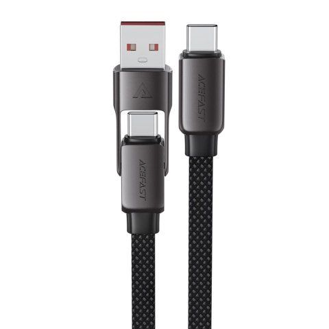 Kabel Acefast C13-05 USB-C - USB-A / USB-C 480Mb/s 3A 0.2m - czarny