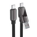 Kabel Acefast C13-05 USB-C - USB-A / USB-C 480Mb/s 3A 0.2m - czarny