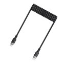 Kabel Acefast C14-03 USB-C - USB-C sprężynowy 480Mb/s 3A 1.2m - czarny