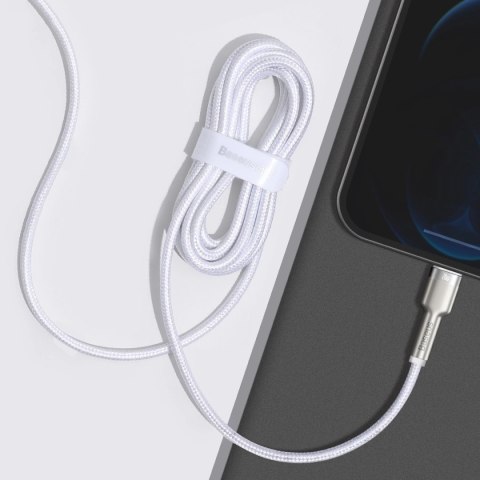 Kabel Baseus Cafule Series Metal Data USB-C / Lightning 20W PD 1 m - biały