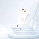 Ładowarka Dudao A26T GaN 25W USB-A, USB-C - biała