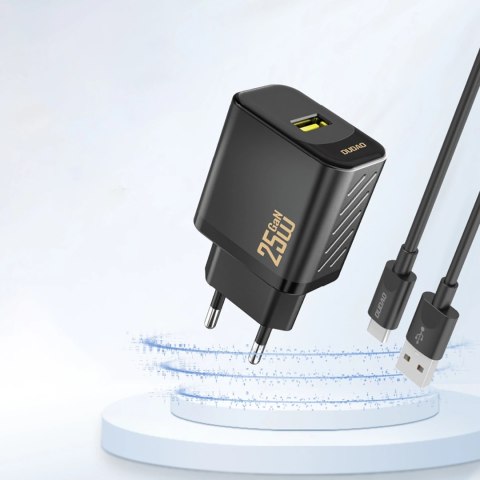 Ładowarka Dudao A27S 25W GaN USB-A - czarna
