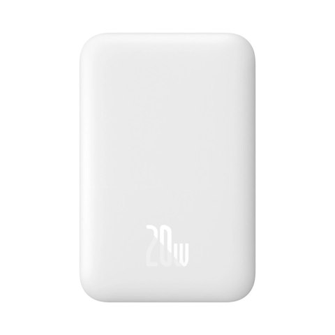 Powerbank Baseus Magnetic Mini Air PPCXM06A 6000mAh 20W z kablem Simple Series USB-C - biały