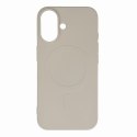 Etui Liquid Silicone Case MagSafe na Samsung Galaxy S25 - beżowe