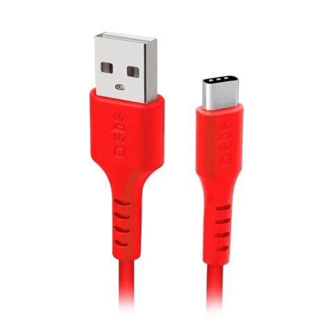 Kabel SBS TECABLEMICROC15R USB-A - USB-C 1,5 m - czerwony