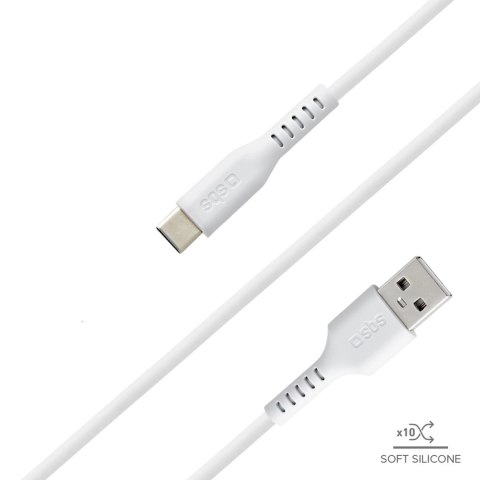 Kabel SBS TECABLEMICROC15W USB-A - USB-C 1,5m - biały