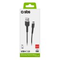 Kabel SBS TECABLETC3MTK USB-A - USB-C 3m - czarny