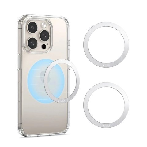 Pierścień Tech-Protect MMP-110 2w1 MagSafe - srebrny / srebrny