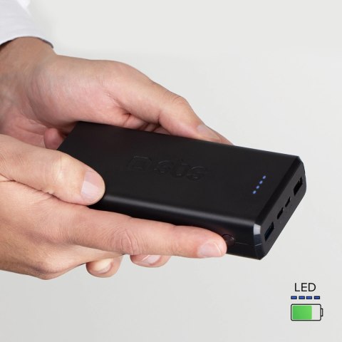 Powerbank Puro Fast 20000 mAh 2x USB-A + 1x USB-C - czarny