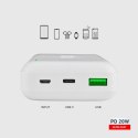 Powerbank SBS TTBB20000PD20W 20000 mAh 20W Power Delivery z MicroUSB, USB-C, USB-A - biały