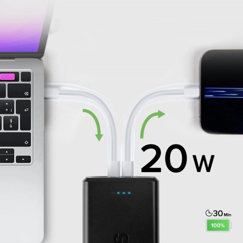 Powerbank SBS TTBB30000PD20K 30000 mAh 2 x USB-C 2 x USB-A - czarny