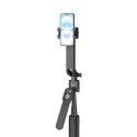 Premium selfie stick Wozinsky WST-360YS z funkcją statywu z automatycznym śledzeniem twarzy 360° AI sterowanie gestami - czarny