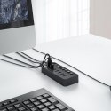 Hub Orico CT2U3-7AB 7x USB-A 3.0 z włącznikami - czarny