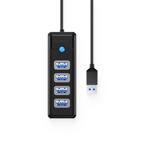 Hub Orico PW4U-U3 USB-A / 4x USB-A 3.0 - czarny