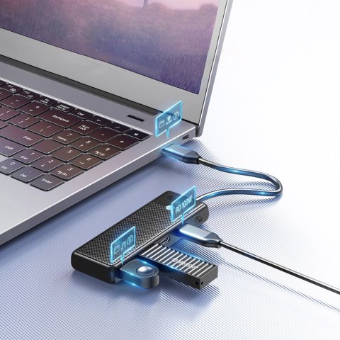 Hub USB-C Orico PAPW2AC-C3 stacja dokująca 2x USB-A 3.0 + 2x USB-C 3.0 - czarny