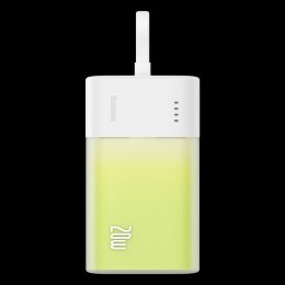 Powerbank Baseus Popsicle 5200mAh 20W z wbudowanym kablem Lightning (+ biały kabel Baseus Simple USB-C - USB-C 60W/20V/3A/30cm) 