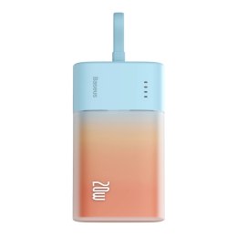 Powerbank Baseus Popsicle 5200mAh 20W z wbudowanym kablem Lightning (+ biały kabel Baseus Simple USB-C - USB-C 60W/20V/3A/30cm) 