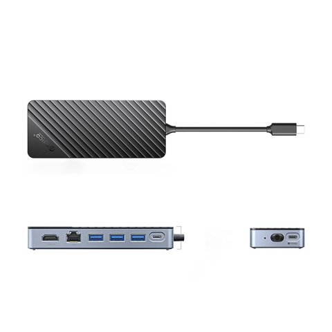 Stacja dokująca Orico OM28PR-G2 USB-C z kieszenią na dysk M.2 + 1 x USB-A 3.2 + 1x USB-C 3.2 + 2x USB-A 2.0 + 1x HDMI + 1x Ether