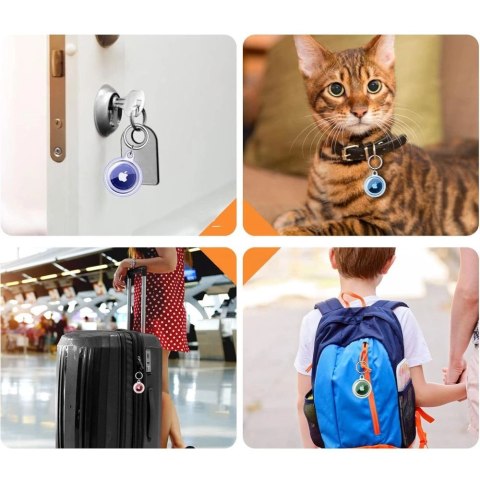 Etui Tech-Protect Icon 4-pack na Apple AirTag - przezroczyste