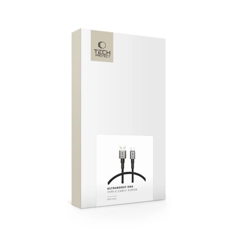 Kabel Tech-Protect UltraBoost DNA USB-A / USB-C 15W/3A 25 cm - szary