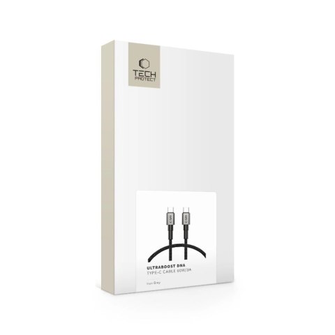 Kabel Tech-Protect UltraBoost DNA USB-C PD60W/3A 25 cm - szary