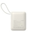 Powerbank Joyroom JR-PBF27 10000mAh 22.5W z wbudowanymi kablami USB-C i Lightning - biały