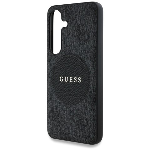 Etui Guess 4G Round Patch Classic Logo MagSafe do Samsung Galaxy S25 Plus czarny