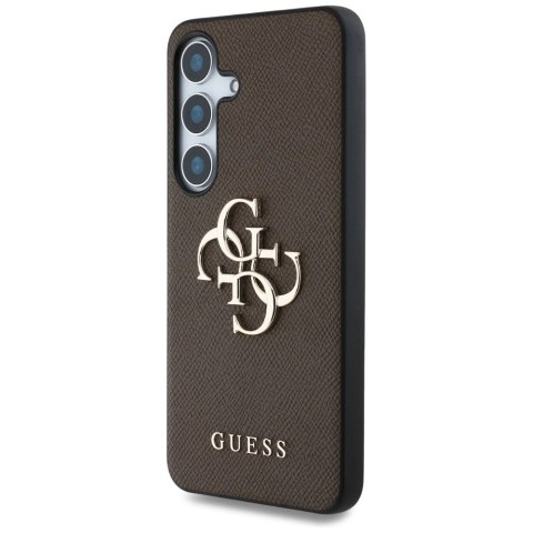Etui Guess Grained Big 4G Logo Small Classic Logo do Samsung Galaxy S25 Plus brązowy