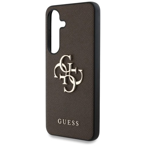 Etui Guess Grained Big 4G Logo Small Classic Logo do Samsung Galaxy S25 Plus brązowy