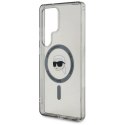 Etui Karl Lagerfeld Button Karl Head Printed Logo MagSafe Samsung Galaxy S25 Ultra czarny