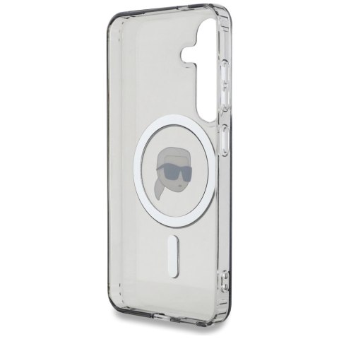 Etui Karl Lagerfeld Button Karl Head Printed Logo MagSafe Samsung Galaxy S25 czarny