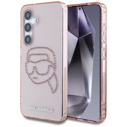 Etui Karl Lagerfeld Rhinestones K. Head Logo Samsung Galaxy S25 różowy