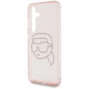 Etui Karl Lagerfeld Rhinestones K. Head Logo Samsung Galaxy S25 różowy