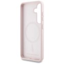 Etui Karl Lagerfeld Silicone Double Heads And Circle MagSafe Samsung Galaxy S25 różowy