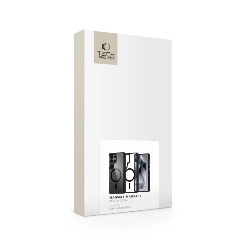 Etui Tech-Protect MagMat MagSafe na Samsung Galaxy S25 Ultra - przezroczysto-czarne